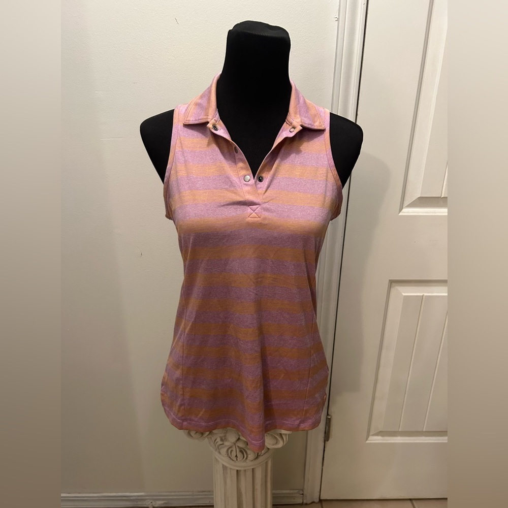 50% off w❤️ Columbia Golf Omni-Wick Striped Tank Top - Size Small NWOT